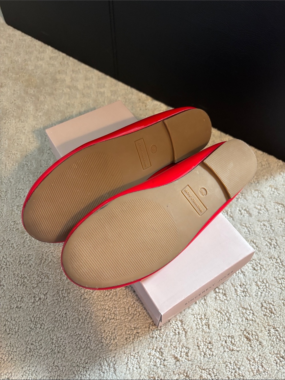 Sincerely Jules Red Patent Ballet Flats - Size 7.5M - Picture 5 of 6